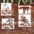 9 PCS Animal Stencils Wild Animal Stencils for Painting Reusable Deer Wolf Bear Owl Stencils Templates Large Jungle Animal Painting Stencils for P...