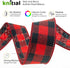 Wired Buffalo Plaid Ribbon 1-1/2 Inches x 25 Yards Red and Black Buffalo Check Ribbon for Gift Wrapping, Crafts, and Decorations...