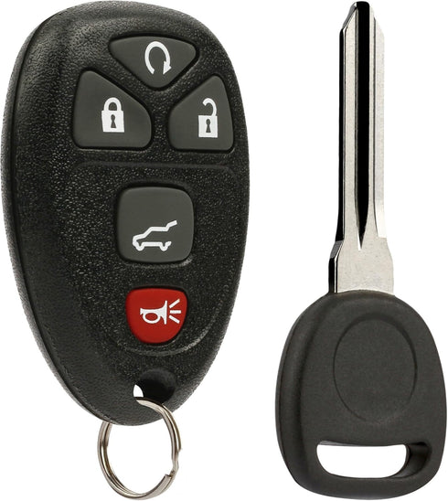 Key Fob Keyless Entry Remote with Ignition Key fits Chevy Suburban Tahoe Traverse/GMC Acadia Yukon/Cadillac Escalade SRX/Buick Enclave/Saturn Outl...