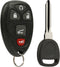 Key Fob Keyless Entry Remote with Ignition Key fits Chevy Suburban Tahoe Traverse/GMC Acadia Yukon/Cadillac Escalade SRX/Buick Enclave/Saturn Outl...