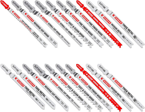 Freud DJT20S 20 pc T-Shank Jig Saw Blade Set for Wood & Metal (20-Piece)...
