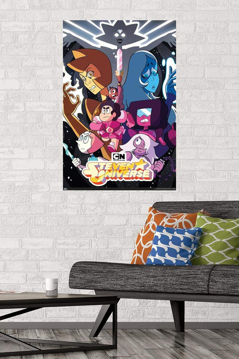 Trends International Steven Universe - One Sheet Wall Poster, 34L x 22.4W, Premium Poster & Mount Bundle...