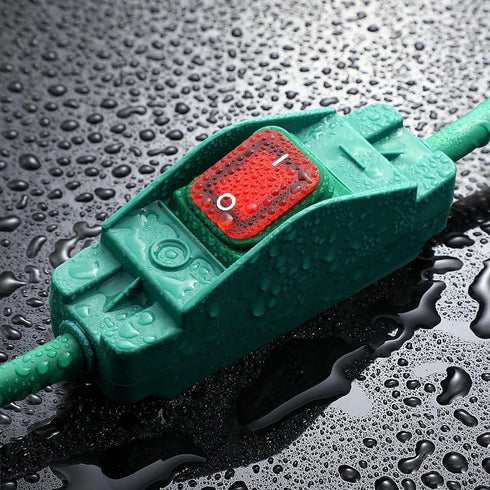 Outdoor Extension Cord with Switch On/Off Waterproof Switch 3 Prong Extension Cord with Inline Cord Switch, Heavy Duty Extension Cord 125v/250v Bl...
