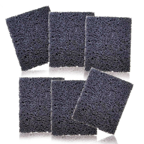 Premium 6 Pack Griddle Cleaning Pads - Heavy Duty 4x5 inch Size for Effortless Grime Removal - Professional Grade Scrubbers for Metal Grills, Spar...