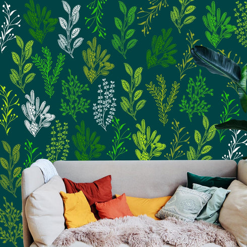 Large Vine Leaf Stencils Set (6 Designs) for Painting on Walls, Reusable Ivy Leaf Branch Templates for Garden Fence Furniture Canvas Home Decor DI...