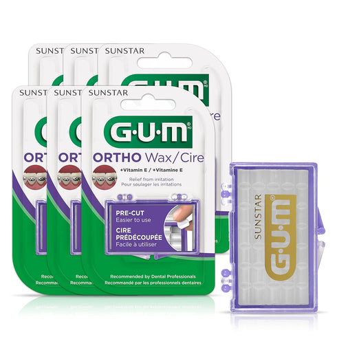 GUM - 10070942007235 Orthodontic Wax with Vitamin E and Aloe Vera (Pack of 6)...