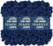 JubileeYarn Fun Finger Sparkle Loops Yarn - Polyester Jumbo Loop Yarn - 100g/Skein - Navy - 3 Skeins......