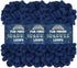 JubileeYarn Fun Finger Sparkle Loops Yarn - Polyester Jumbo Loop Yarn - 100g/Skein - Navy - 3 Skeins......
