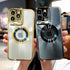 MZELQ for iPhone 13 Pro Max Case Plating Magnetic ?Compatible with Magsafe? Logo View Luxury Elegant Camera Protection Classic Screen Protector Me...