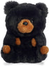 Aurora® Round Rolly Pet™ Cuddles Black Bear™ Stuffed Animal - Adorable Companions - On-The-Go Fun - Black 5 Inches...