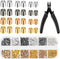2200PCS Jewelry Crimp Beads Crimp Tubes with Crimping Pliers Crimping Beads for Jewelry Making Beading Supplies Jewelry Making Tools for Earring N...
