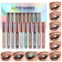 LANGMANNI 10 Pcs Liquid Glitter Eyeshadow Metallic Shimmer Glitter Eyeshadow Sweatproof Makeup Set,Glitter Pressed All Highly Pigmented Blending P...