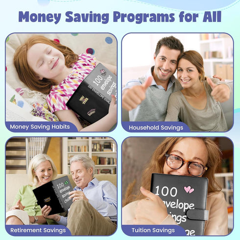 100 Envelopes Money Saving Challenge, 100 Envelope Challenge Binder, A5 Budget Planner Book to Save $5,050, Savings Challenges Budget Book Binder ...