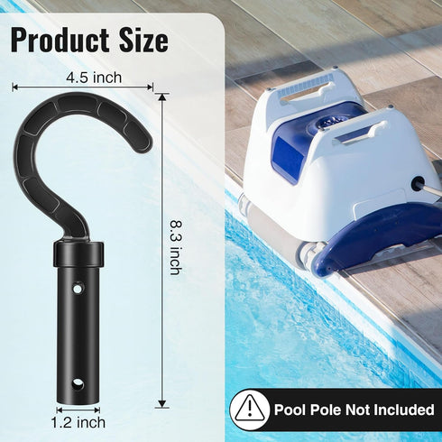 Pool Hook for Robotic Pool Cleaner, Pool Hooks for Poles, Compatible with All Robotic Pool Vacuum Cleaner, Easily Recycle the Pool Robotic, Suitab...