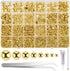 12000 Pcs Half Pearl Bead 8 Sizes Gold Flatback Pearl Beads Flat Back Pearl Half Round Pearls for Crafts Embellishment Shoes DIY Phone Case Making...