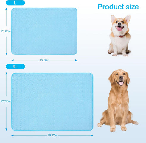 Cooling Mat for Dogs, Summer Cooling Pads Pet Cooling Mat Outdoor for Dogs Easy Carry Keep Your Pet Cool, Machine Washable (Large)...