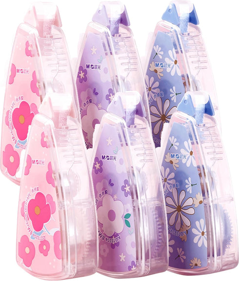 M&G 6 Pack Double Sided Glue Tape Roller, 48M/157 FT Scrapbook Tape Supplies, Glue Tape Double-Sided Adhesive Tape Runner for Scrapbooking School ...