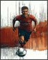 Posterizer 1 pcs-abstract passionate soccer / football player running poster-Sports & Hobby Art Gifts for sports fans Decor for Home & Office- unf...