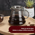 Vdomus Pour Over Coffee Maker - 500ml Glass Coffee Pot - Portable Dripper - 5''H French Style Manual Coffee Brewer with Strainer (Without Stainles...