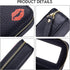 Leather Cometic Bag for Women Mini Travel Lipstick Makeup Bag Organizer with Mirror (Green)...