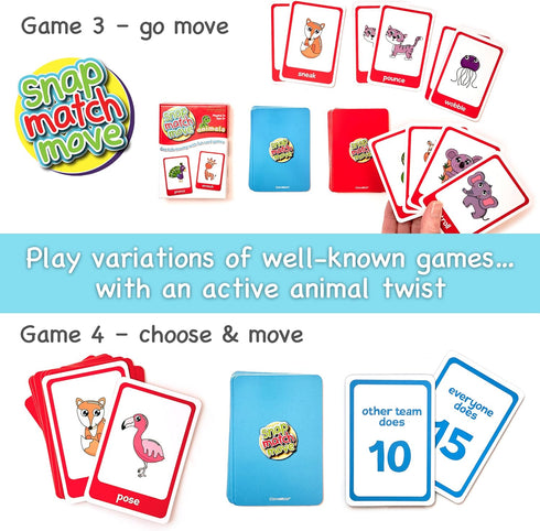 Animal Cards for Kids, All Animal Games Action Cards, Fun Exercise Games for Kids Animal Cards, Exercise Cards for Kids & Gross Motor Games for Ki...