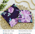 Newborn Swaddle Blanket with Beanie Set,Soft Stretchy Blanket for 0-3 Months Baby Boys and Girls(Purple Flower)...