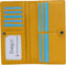 Bveyzi Ultra Slim Thin Leather RFID Blocking Credit Card Holder Bifold Clutch Wallets for Women (Yellow)...