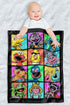 LOGOVISION Sesame Street Lightweight Baby Blanket, 30"X40", Hand Drawn Squares Unisex for Infants Girls & Boys...
