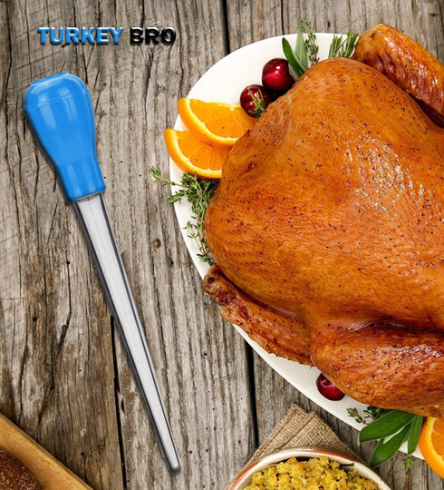 Long Turkey Basters for Cooking with Measurements, Only for Room Temperature Liquids, Blue and Black Color...