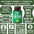 Plant Based Calcium - Red Marine Algae Calcium Supplement with Vitamin C, D3, K, Magnesium, and Whole Food Vegetable Blend. Vegan Capsules for Bon...
