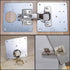 2 Pcs Cabinet Hinge Repair Plates Kits, Kitchen Cupboard Door Hinge Repair Plates, Stainless Steel Hinge Repair Fixing Bracket Plate Kit with Scre...