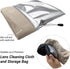 Puffer Ski and Snow Goggle Soft Case, Waterproof Microfiber Case Sleeve with Suede Interior for Goggles, Lens, iPad mini...