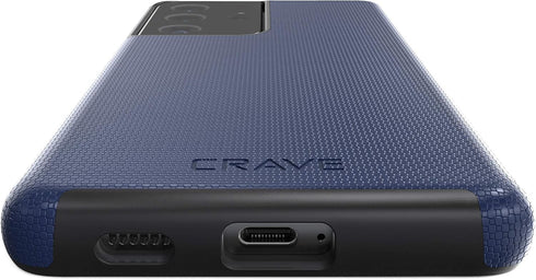 Crave Dual Guard for Galaxy S21 Ultra Case, Shockproof Protection Dual Layer Case for Samsung Galaxy S21 Ultra, S21 Ultra 5G (6.8 inch) - Navy...
