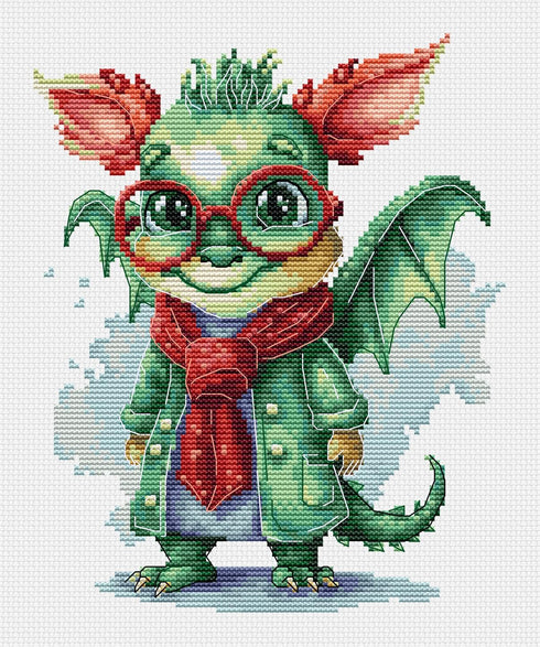 Luca-S Cross Stitch Kit The Elegant Dragon, B1407, Counted Cross Stitch Kit for Adults, Needlecraft and Embroidery Kit...