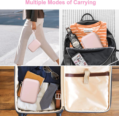 Canboc Hard Carrying Case Compatible with NELKO/TYPONOS P21 Label Maker Machine, Portable Bluetooth Label Printer Box, Zipper Mesh Bag fits Label ...