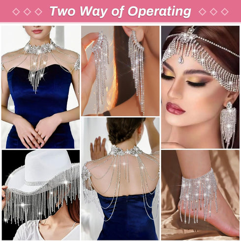 B7000 Clear Glue Crystal Rhinestone Close Chain Trim, 8 Yards 2MM Silver Rhinestone Chain Clear Beads for Sewing Clothes Cups DIY Craft Jewelry We...