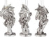 Design Toscano 3 Dragons of The Amesbury Holiday Gemstone Ornament Set, Silver,Christmas...