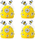 4 Pieces Honey Bee Centerpieces Honeycomb Decorations Yellow Bee Honeycomb Table Centerpieces with Sunflower Stickers for Bee Day Gender Reveal Bi...