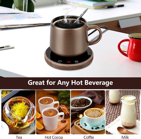 Coffee Mug Warmer with Auto Shut Off for Home Office Desk with Three Temperature Settings for Coffee Tea Beverage Wax Candle with Timing Setting S...