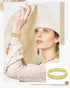 Taiyin 40 Pcs Gold Bead Bracelet Bead Elastic Ball Bracelet Gold Beaded Bracelets for Women Beaded Stretch Bracelets for Girls Couple Friendship J...