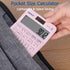 Pocket Small Size Desk Calculator, 12 Digit Large LCD Display, Basic Tax Function Handheld Desktop Calculator with Solar Battery Dual Power, Perfe...
