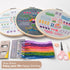 Dortusen 3 Sets Beginner Embroidery Kit for Adults Learn Different Stitches DIY Kits Includes Embroidery Tools Easy to Follow Instruction......