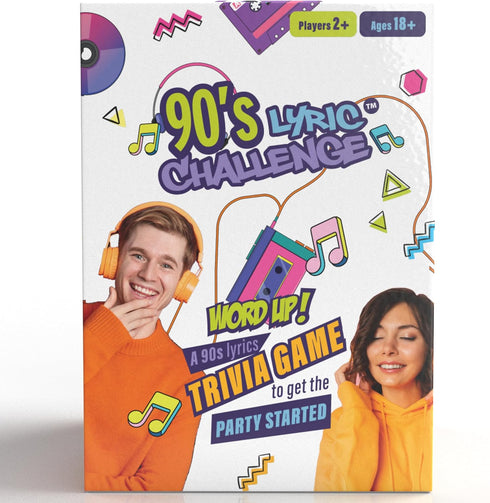 90's Song Lyric Game - Fun Music Trivia Game for Adults, for Music Lovers, Ideal for Millennials, Gen X...
