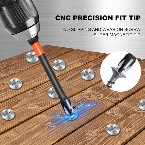 10-Pack Phillips Bits #2 Impact Magnetic 2 Phillips Bits- PH2 Bits Premium S2 Alloy Steel Phillips Head Drill Bits- Phillips Screwdriver Bits (2-I...