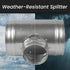 4'' Inch Duct Splitter to 90° Degree 4" Inch Branch for Exhaust Fan, Dryer Vent Hose - 3 Way Duct Hose Connector, T Shape, T Joint Metal, Ducting ...