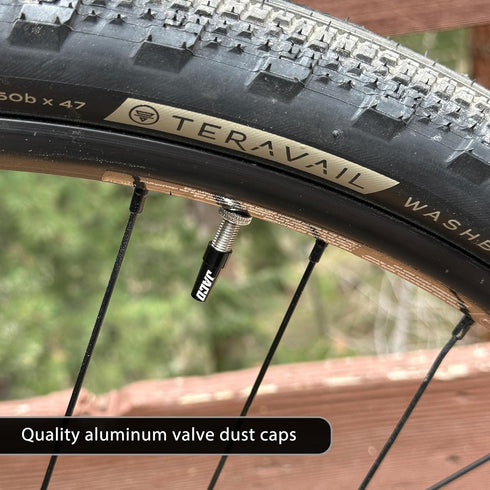 JACO Presta Valve Core Repair Kit for Bike Tires | with (12X) Replacement Valve Cores, (4X) Valve Caps, and Valve Removal Tool...