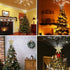 Ryhpez Christmas Tree Topper, Gold Star Christmas Tree Toppers with LED Rotating Snowflake Projector Lights, 3D Glitter Lighted for Christmas Tree...