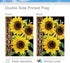 Sunflower Garden Flag, Sunflower Welcome Garden Flag, Sunflower Black Garden Flag Spring Summer Vertical Double Sided Burlap Party Holiday Yard Ho...