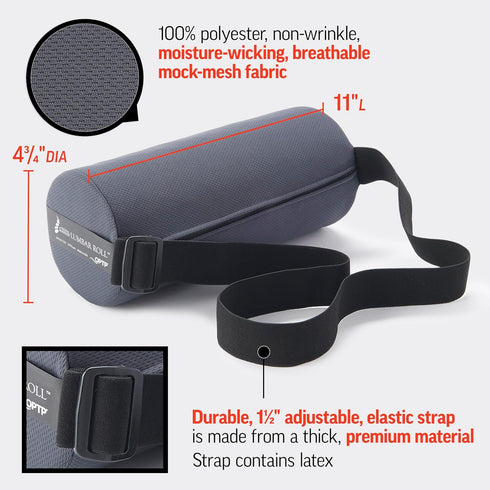 OPTP The Original McKenzie Lumbar Roll – USA-Made Low Back Lumbar Support for Office Chair & Car Seat Back Support Cushion. The Preferred Lumbar P...
