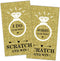 Gold Diamond Bridal Shower Scratch Off Game Cards?32 PCS? Gift Certificate Scratch Off Cards Activity for Wedding Festive Raffle Tickets Family Ho...